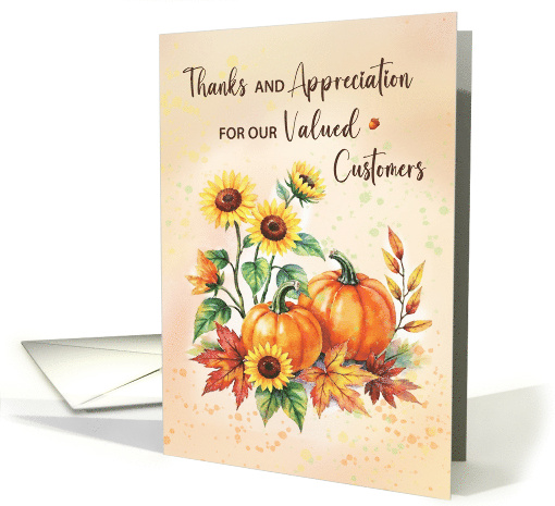Business Customer Appreciation Thanksgiving Sunflowers... (1949772)