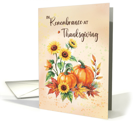 In Remembrance at Thanksgiving Sunflowers and Pumpkins card (1949840)