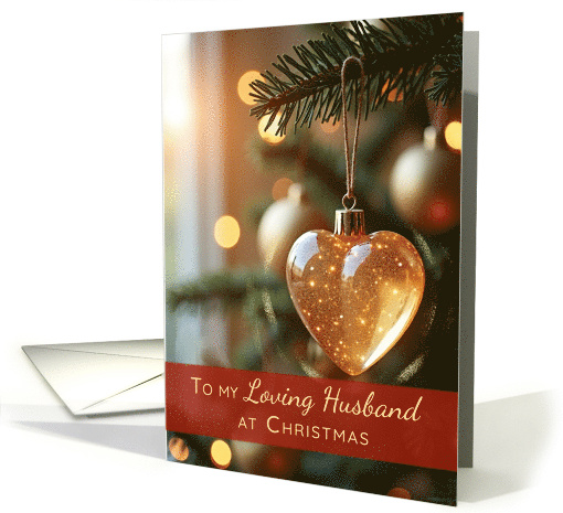 Husband Christmas Romantic Love Heart Ornament card (1954986)