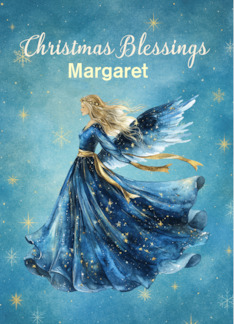 Custom Name Christmas Blessings Angel of Light