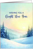 New Year Wishes Winter Sunrise Peaceful Landscape