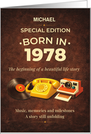 Born in 1978 Birthday Special Edition Personalized Keepsake