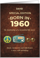 Born in 1960 Birthday Special Edition Personalized Keepsake