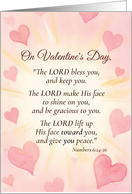 Valentine's Day Religious Scripture Blessing Watercolor Hearts