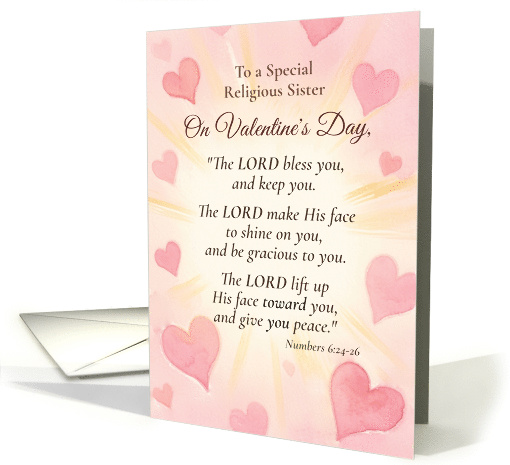 Religious Sister Nun Valentines Day Religious Scripture Blessing card