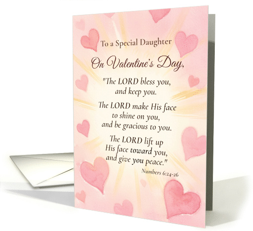 Daughter Valentine�s Day Religious Scripture Blessing card (1960058)
