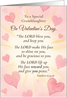 Granddaughter Valentine�s Day Religious Scripture Blessing card