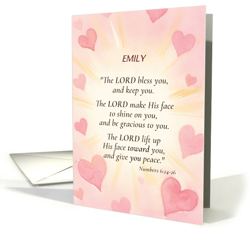 Custom Name Valentines Day Religious Scripture Blessing card (1960132)