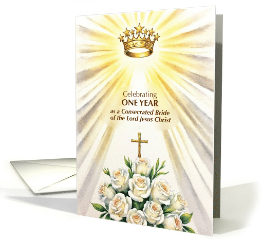 Consecrated Bride of Christ One Year Anniversary Catholic card