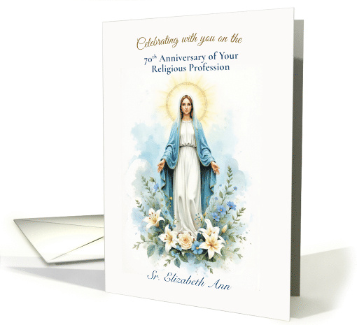 Custom Name Nun 70th Religious Profession Anniversary... (1963088)