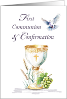 Adult Communion and Confirmation Blessings Elegant Chalice and Dove