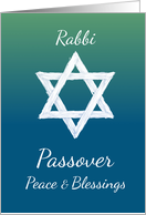 Rabbi Passover Peace and Blessings Star of David Blue Green