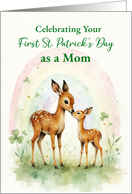 First St Patricks Day as a Mom Woodland Deer