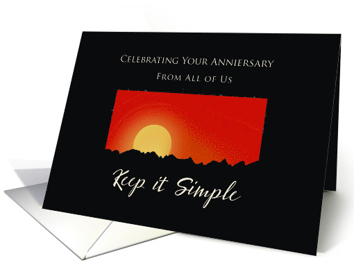 Recovery Anniversary From All of Us 12 Step Keep It Simple Sunset card