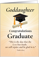 Religious Goddaughter Graduation Congratulations Scripture Starburst
