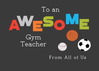 Teacher Appreciation Day Gym Teacher From All of Us Awesome