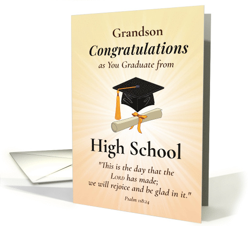 Grandson Religious High School Graduation Scripture... (1969984)