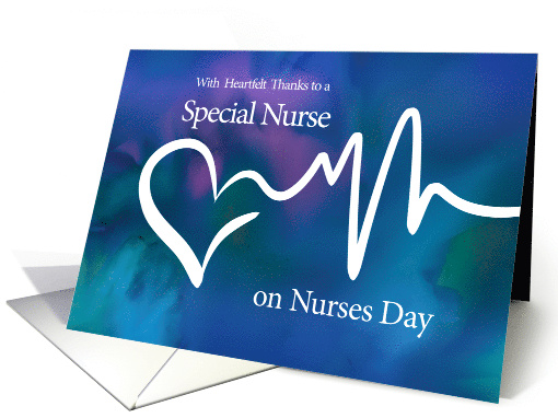 Special Nurse on Nurses Day Heartfelt Thanks Blue Purple... (1972092)