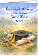 Great Niece Religious Graduation Custom Name Faith Lights the Way