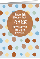 Cake Birthday Funny Aging Humor Polka Dot Design card