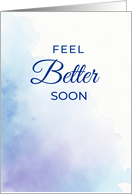 Feel Better Soon Soft Blue Watercolor Wash Design