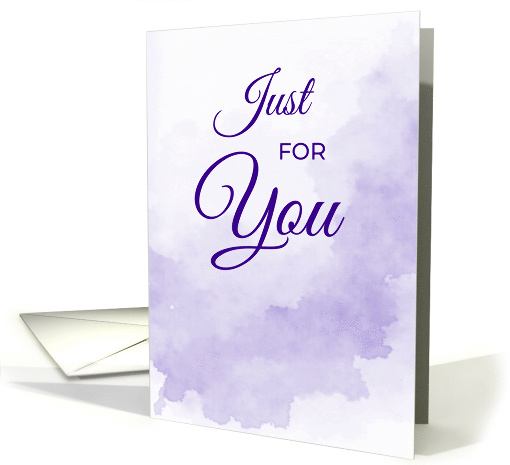 Just for You Warm Lavender Watercolor Wash Design card (1973022)