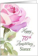 Sister 70th Anniversary Catholic Nun Platinum Jubilee Pink Rose card