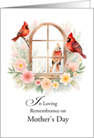 In Loving Remembrance This Mothers Day Cardinal Window card