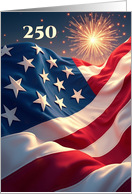 250th Anniversary of Freedom Patriotic American Flag Fireworks