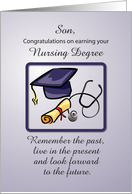 Son Nursing Degree Graduation Remember the Past card
