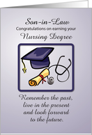 Son in Law Nursing Degree Graduation Remember the Past card