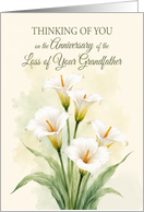 Anniversary Loss of Your Grandfather White Calla Lilies