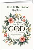Feel Better Soon Custom Name Christian Scripture Floral Wreath