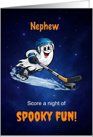 Nephew Halloween Hockey Ghost Score a Night of Spooky Fun card