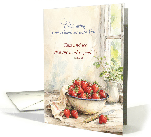 Religious Achievement Congratulations with Strawberries card (1994466)