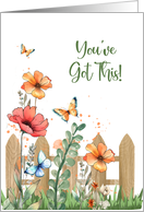 You&rsquo;ve Got This Watercolor Flowers with Butterfly card