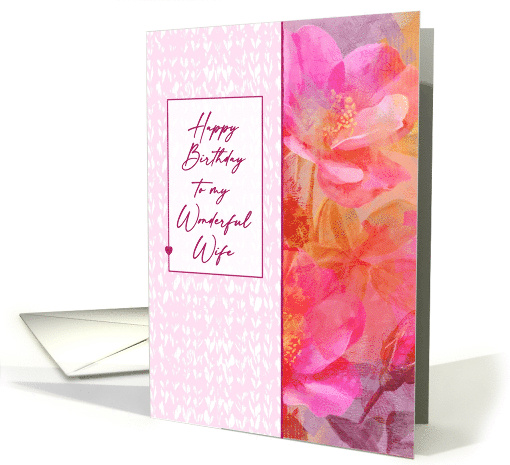 Wife's Birthday Soft Pink Florals card (1949494)