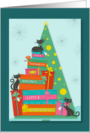 Meowy Little Christmas MCM Atomic Kittens card