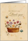 Just a Little Thank You Watercolor Florals card