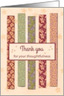 Thank You for Your Thoughtfulness Patterned Stripes card