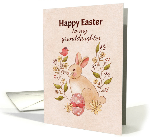 Granddaughter Happy Easter with Bunny and Easter Egg card (1973662)