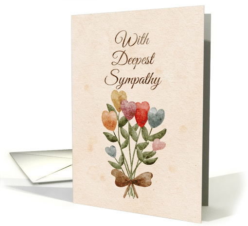 With Deepest Sympathy Watercolor Bouquet card (2003502)