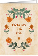 Praying for You Watercolor Florals card