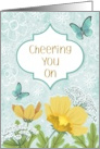 Cheering You On Blue Garden card