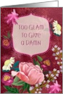 Too Glam to Give a Damn Moody Floral card