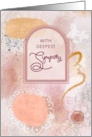 With Deepest Sympathy Caramel Abstract card