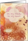 On My Mind In My Heart Caramel Abstract card
