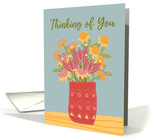 Thinking of You Flowers in Vase card (1954012)
