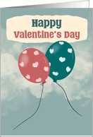 Happy Valentine�s Day Balloons Floating card