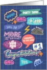 Graduate Congratulations Fun Sticker Style Word Art card